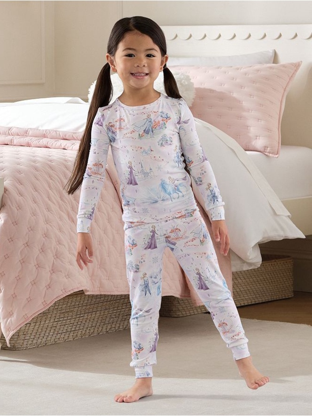 Pottery barn kids Frozen Disney Frozen Enchanted Organic Cotton Pajama Set 4T